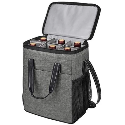 Saco refrigerador de vinho para 6 garrafas